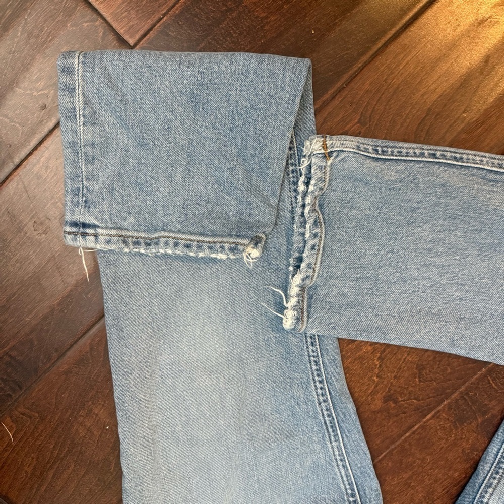 Agolde Women's 28 Willow Mid Rise Slim Crop Jean Denim Classic Straight Stretch - Picture 7 of 13